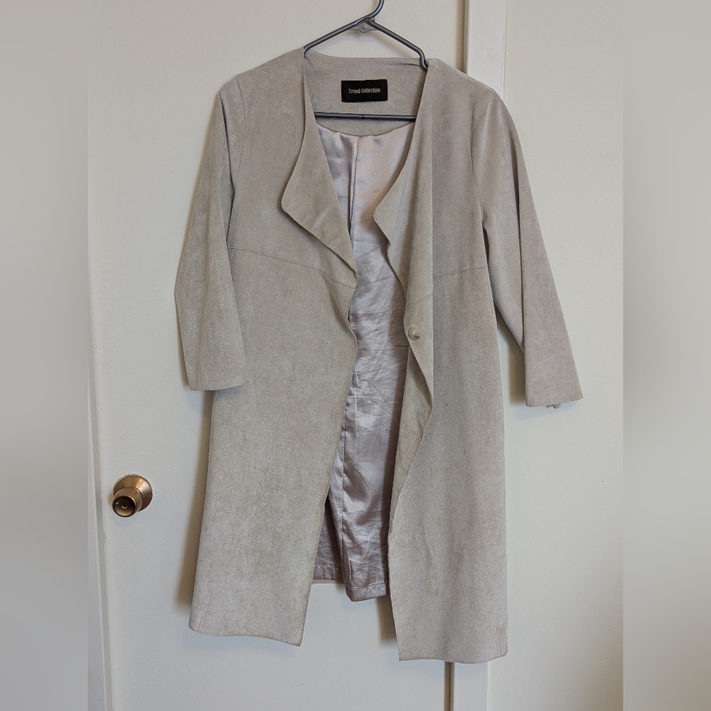 Trend Collection Beige Suede coat